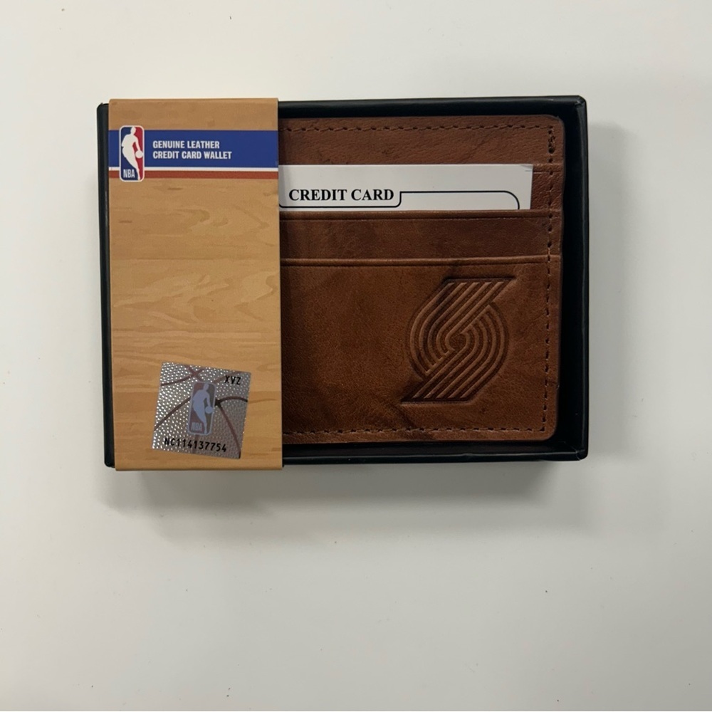 Rico NBA Trailblazers‎ Credit Card Holder Wallet Brown NWT